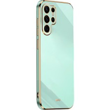 Seashell Digital Samsung Galaxy S22 Ultra 5g Yumuşak Tpu Telefon Geri Kılıfı Hassas Lens Kesim Elektrokaplatma Altın Kenar Koruyucu Kapak-Cüz (Yurt Dışından)