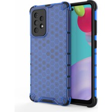 Seashell Digital   A52 4G/5G/A52S 5g Petek Deseni Şok Geçirmez Tpu+Pc Combo Case-Blue (Yurt Dışından)