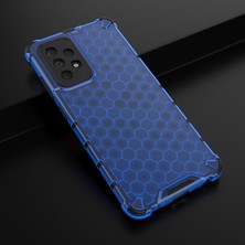 Seashell Digital   A52 4G/5G/A52S 5g Petek Deseni Şok Geçirmez Tpu+Pc Combo Case-Blue (Yurt Dışından)