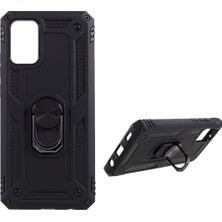 Seashell Digital Samsung Galaxy A02S (166.5X75.9X9.2MM) Için Ring Kickstand Tasarımlı Pc+Tpu Hibrit Anti-Drop Telefon Kabuğu- (Yurt Dışından)