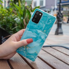 Seashell Digital Samsung Galaxy A02S (164.2X75.9X9.1MM) Esnek Tpu Telefon Geri Kapağı Imd Mermer Desen Şok Geçirmez Vaka-Yeşil (Yurt Dışından)