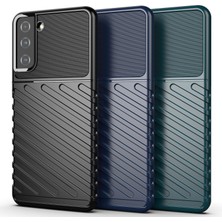 Seashell Digital Samsung Galaxy S21 Için Thunder Serisi Twill Texture Yumuşak Tpu Telefon Kabuğu Plus 5g-Blue (Yurt Dışından)