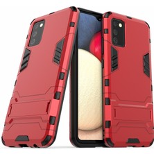 Seashell Digital Samsung Galaxy A02S (164.2X75.9X9.1MM) Için Plastik+Tpu Hibrit Kasa Kickstand Kabuğu (Yurt Dışından)