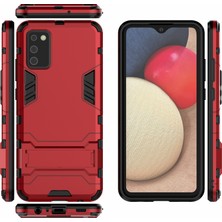 Seashell Digital Samsung Galaxy A02S (164.2X75.9X9.1MM) Için Plastik+Tpu Hibrit Kasa Kickstand Kabuğu (Yurt Dışından)