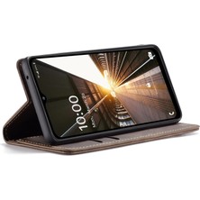 Seashell Digital Samsung Galaxy A32 5G/M32 5g-Coffee Için Basit Tasarım Otomatik Varma Deri Cüzdan Kılıfı (Yurt Dışından)