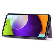 Samsung Galaxy A52 4G/5G/A52S Için 5g Hat Çizgi Ekleme Iyi Korumalı Kart Cep Kickstand Fonksiyonu Pu Deri Telefon Kapak Kılıf-Doğru (Yurt Dışından)