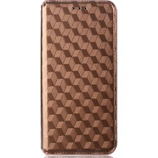 Seashell Digital Samsung Galaxy A02S (166.5X75.9X9.2MM) Izleme Rhombus Pu Deri Cüzdan Telefon Kılıfı Stand Kabuk-Kahverengi (Yurt Dışından)