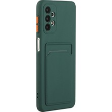 Seashell Digital Samsung Galaxy A32 5G/M32 5g-Dark Green Için Kart Sahibi Kapağı ile Iyi Korumalı Esnek Tpu Telefon Kılıfı (Yurt Dışından)