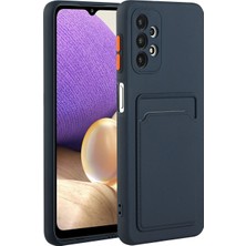 Seashell Digital Samsung Galaxy A72 4g/5g-Dark Mavi Için Kart Yuvası Iyi Korunmuş Yumuşak Tpu Telefon Kılıfı (Yurt Dışından)