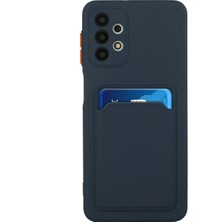 Seashell Digital Samsung Galaxy A72 4g/5g-Dark Mavi Için Kart Yuvası Iyi Korunmuş Yumuşak Tpu Telefon Kılıfı (Yurt Dışından)