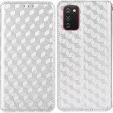 Seashell Digital Samsung Galaxy A02S/A03S (164.2 x 75.9 x 9.1mm) Pu Deri Kasa Eşkenar Dörtgen, Stant Cüzdanı ile Basılmış Manyetik Kapanma Telefon Kapağı (Yurt Dışından)