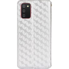 Seashell Digital Samsung Galaxy A02S/A03S (164.2 x 75.9 x 9.1mm) Pu Deri Kasa Eşkenar Dörtgen, Stant Cüzdanı ile Basılmış Manyetik Kapanma Telefon Kapağı (Yurt Dışından)