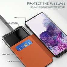 Samsung Galaxy S21+5G Görünüm Pencere Pu Pu Deri Kılıf Kart Tutucu Stand Folio Flip Telefon Kapak Black (Yurt Dışından)