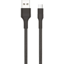 Zuidid Force CB431M Hasır Örgü ve Ekstra Güçlendirilmiş Silikon Başlıklı Micro USB Hızlı Şarj ve Data Kablo