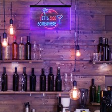 Ganbao Yeşil ve Mavi 30X20 Masaüstü Tarzı Caz Bar Müzik Canlı Pub Kulübü 2 Renkli Ekran LED Neon Burcu Ev Dekor Yeni Yıl Duvar Düğün Yatak Odası 3D Gece Lambası (Yurt Dışından)