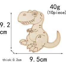 Ganbao 10 Adet H 10 Adet Ahşap Dinozor El Sanatları Dıy Boyama Ahşap Süsler Çocuklar Için Dinozor Doğum Günü Partisi Dekorasyon Çocuk Günü Hediyeleri (Yurt Dışından)