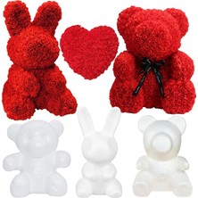 Ganbao 100 Adet S013 LED Gül Teddy Bear Sevgililer Günü Hediyesi Dıy Doğum Günü Hediyesi Polistiren Strafor Ayı Bunny Kalp Kalıp Paskalya Için (Yurt Dışından)