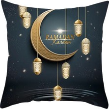 Ganbao TPR372-12 2023 Eıd Mubarak Minder Örtüsü Ramazan Dekorasyon Ev Ramazan Kareem Mubarak Müslüman Islam Parti Malzemeleri Eıd Yastık Kılıfı (Yurt Dışından)