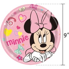 Ganbao 9 Inç 10 Adet Plaka Disney Minnie Mouse Doğum Günü Partisi Malzemeleri Sofra Masa Örtüsü Bardak Plaka Hediye Keseleri Bebek Kızlar Için Mini Bebek Duş Dekorasyonu (Yurt Dışından)