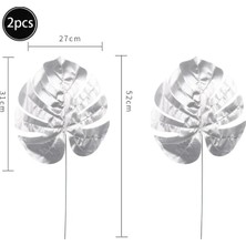 Ganbao 2 Adet Yapay Yeşillik Tropikal Palmiye Yaprakları Brezilya Yaprağı Orman Safari Doğum Günü Partisi Dekorasyon Düğün Ev Masa Süsü Sahte Bitki (Yurt Dışından)