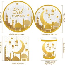 Ganbao 8 Adet Kağıt Bardak Eid Mubarak Kağıt Tabak Bardak Peçeteler 2023 Ramazan Kareem Dekorasyon Müslüman Islam Festivali Parti Malzemeleri Eid Al Kurban Hediyeleri (Yurt Dışından)