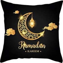 Ganbao Ev Için 19 Ramazan Kareem Minder Örtüsü Ramazan Dekorasyon 2023 Müslüman Parti Dekor Islam Hediyeler Eid Al Kurban Eid Mubarak Yastık Kılıfı (Yurt Dışından)