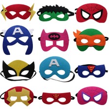 Ganbao 12PCS-MASK6 12PCS Lot Süper Kahraman Hulk Karikatür Çocuk Maskeleri Doğum Günü Partisi Süslemeleri Parti Oyunları Erkek Bebek Maskeleri Kahraman Olmak (Yurt Dışından)