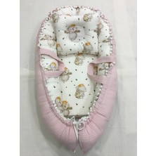 Buse Baby Home Pembe , Pikeli ve Ponponlu, Babynest/ana Kucağı/anne Yanı