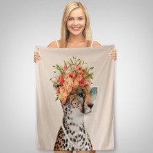 Ne Verelim Size Kokoş Çıta, Çiçek Taçlı Sosyetik Çita Duvar Örtüsü - HALISI-6322