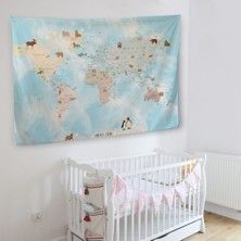 Ne Verelim Size Eğitici Dünya Haritası Dünya Atlası Çocuk ve Bebek Odası  Duvar Örtüsü-Halısı 3828