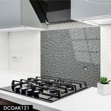 Cam Ocak Arkası Koruyucu | Su Damlası Model