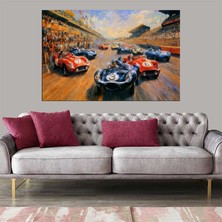 Ne Verelim Size Dekoratif Baskı Eski Yarış Arabaları Kanvas Tablo