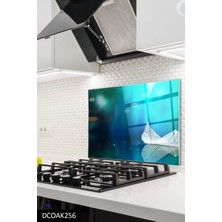 Cam Ocak Arkası Koruyucu | Yaprak