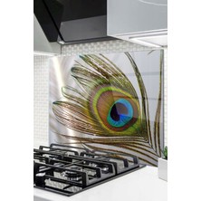 Cam Ocak Arkası Koruyucu Ankastre Arkası Koruyucu | Tavus Kuş Tüyü