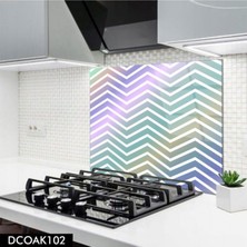 Cam Ocak Arkası Koruyucu  Renkli Model