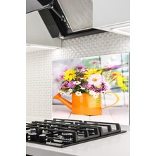 Cam Ocak Arkası Koruyucu Ankastre Arkası Koruyucu | Çiçek