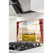 Cam Ocak Arkası Koruyucu Ankastre Arkası Koruyucu | Pencere ve Doğa