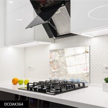 Cam Ocak Arkası Koruyucu | Çiçek