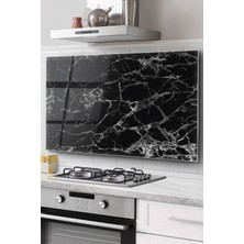 Ocak Arkası Cam Koruyucu Tezgah Ankastre Arkası Koruyucu | Mermer Desenli