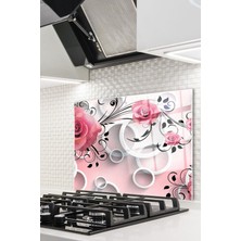 Cam Ocak Arkası Koruyucu Ankastre Arkası Koruyucu | Çiçek