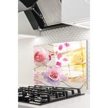 Cam Ocak Arkası Koruyucu Ankastre Arkası Koruyucu | Çiçek