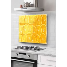 Ocak Arkası Cam Koruyucu Tezgah Ankastre Arkası Koruyucu | Portakal Desenli