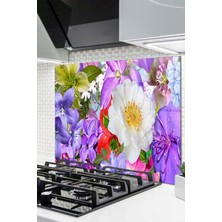 Cam Ocak Arkası Koruyucu Ankastre Arkası Koruyucu | Çiçek