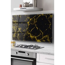 Ocak Arkası Cam Koruyucu Tezgah Ankastre Arkası Koruyucu | Mermer Desenli