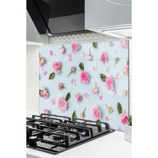 Cam Ocak Arkası Koruyucu Ankastre Arkası Koruyucu | Çiçek