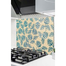 Ocak Arkası Koruyucu Ankastre Arkası Koruyucu  Çiçek Cam