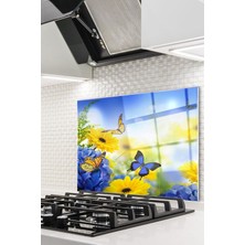  Cam Ocak Arkası Koruyucu Ankastre Arkası Koruyucu | Kelebek