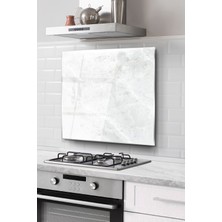 Ocak Arkası Cam Koruyucu Tezgah Ankastre Arkası Koruyucu | Mermer Desenli