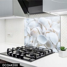 Cam Ocak Arkası Koruyucu | Deniz Kabuğu