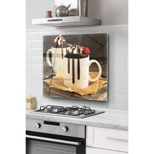 Ocak Arkası Cam Koruyucu Tezgah Ankastre Arkası Koruyucu | Fincan ve Tatlı